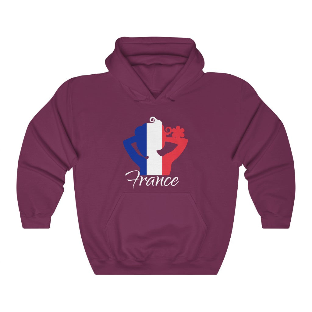 France Lady Flag Hoodie Sweatshirt 2 - Unisex