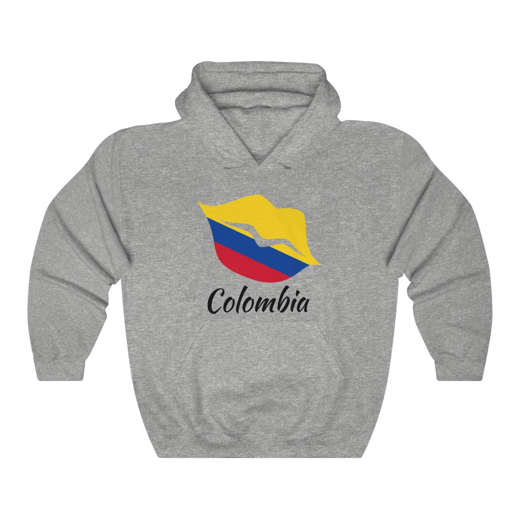 Colombia Lips Flag Hoodie Sweatshirt 1 - Unisex