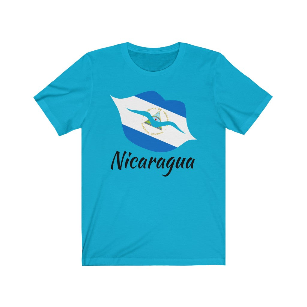 Nicaragua Lips Flag Premium Tee 1 - Unisex