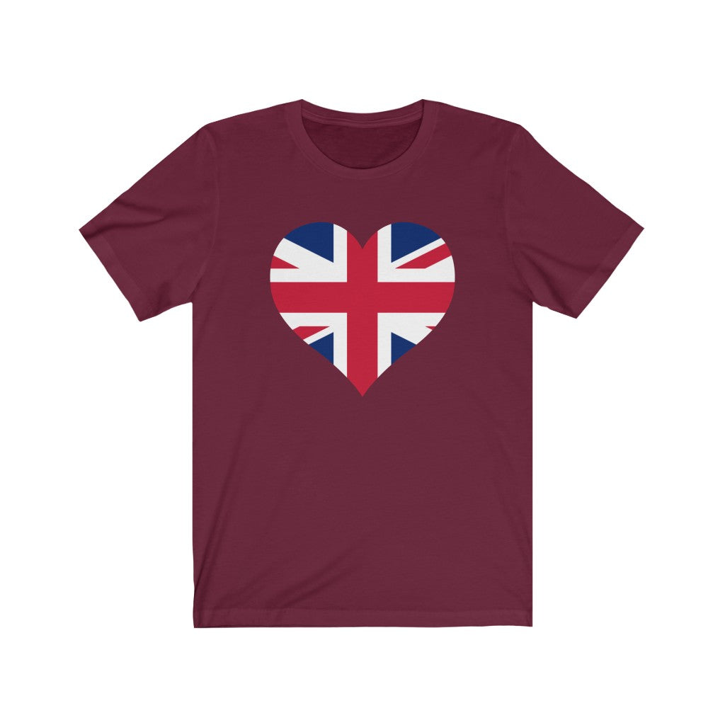 United Kingdom Heart Flag Premium Tee - Unisex