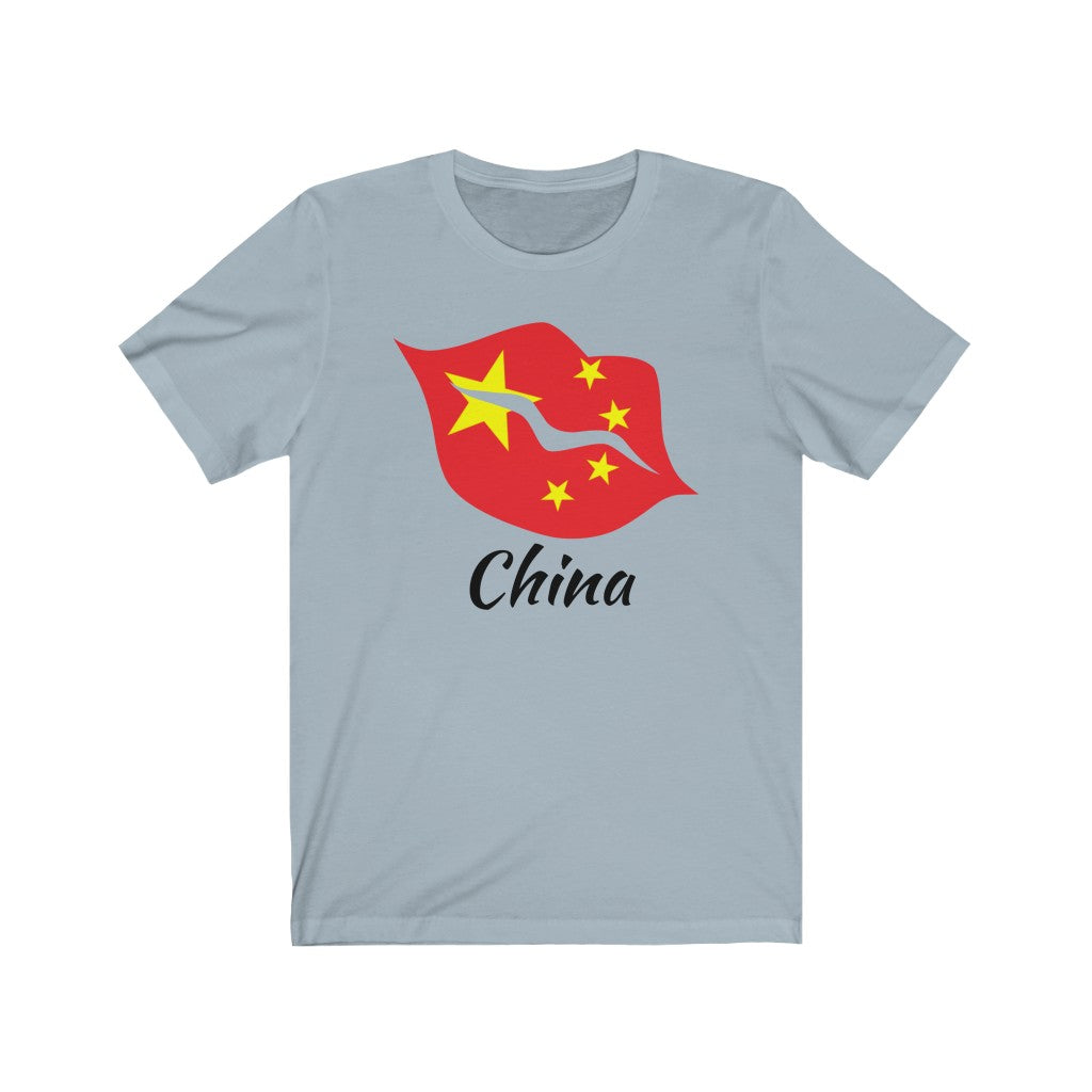 China Lips Flag Premium Tee 1 - Unisex
