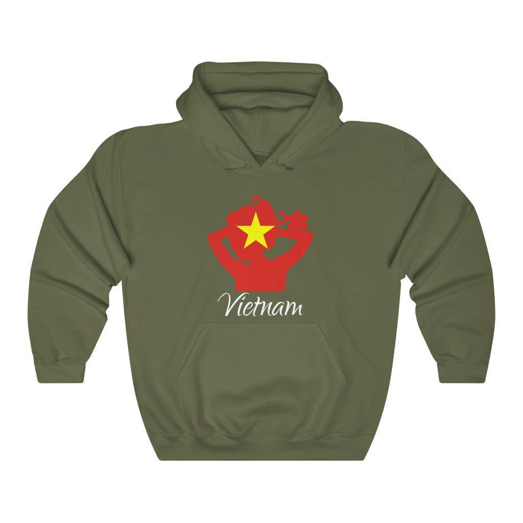 Vietnam Lady Flag Hoodie Sweatshirt 2 - Unisex
