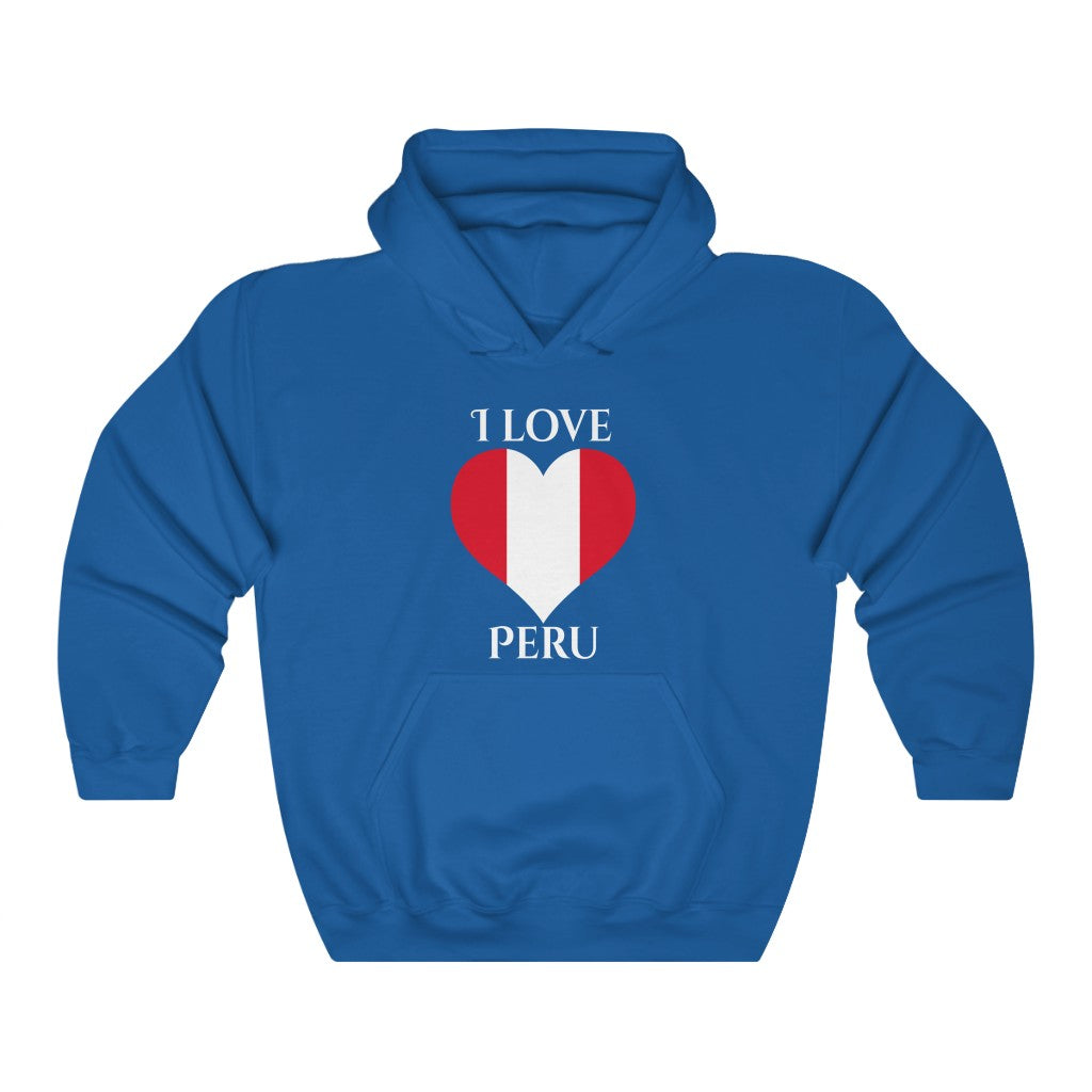 Peru Heart Flag Hoodie Sweatshirt 2 - Unisex