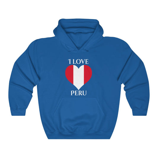 Peru Heart Flag Hoodie Sweatshirt 2 - Unisex