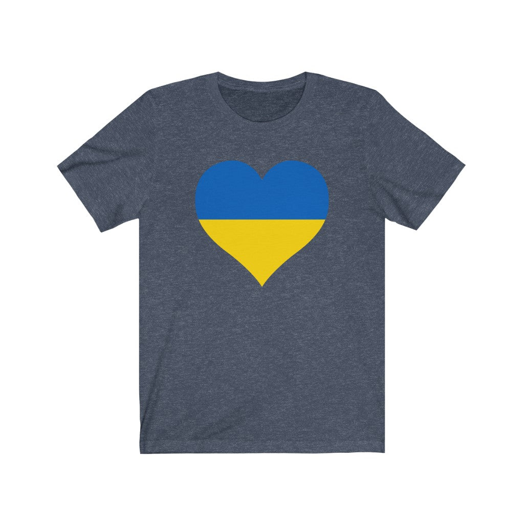 Ukraine Heart Flag Premium Tee - Unisex