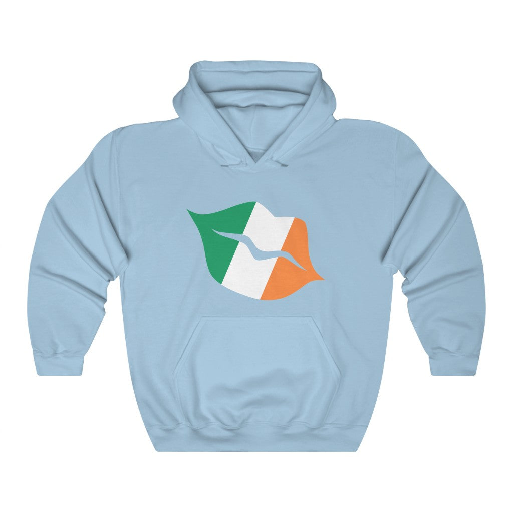 Ireland Lips Flag Hoodie Sweatshirt - Unisex