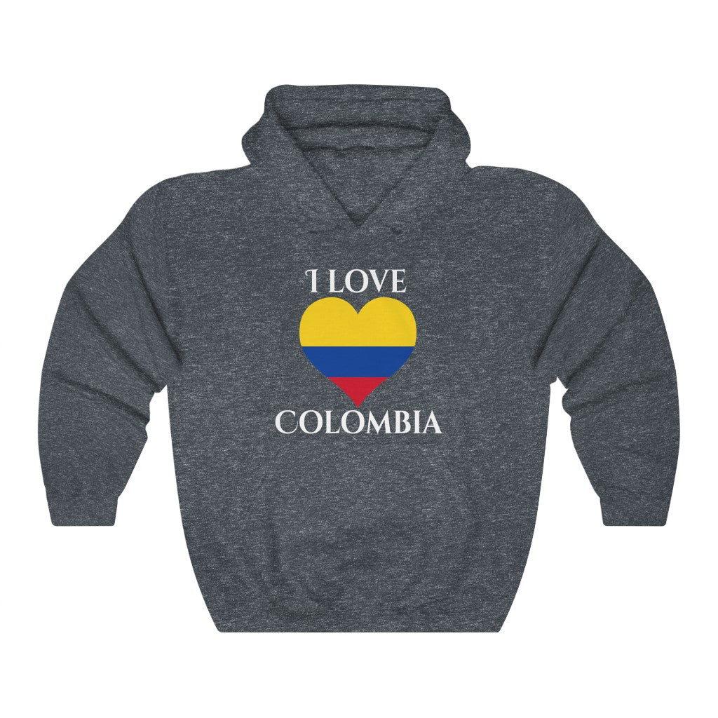 Colombia Heart Flag Hoodie Sweatshirt 2 - Unisex