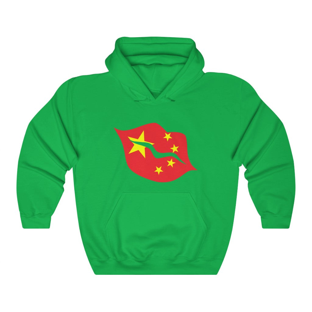 China Lips Flag Hoodie Sweatshirt - Unisex