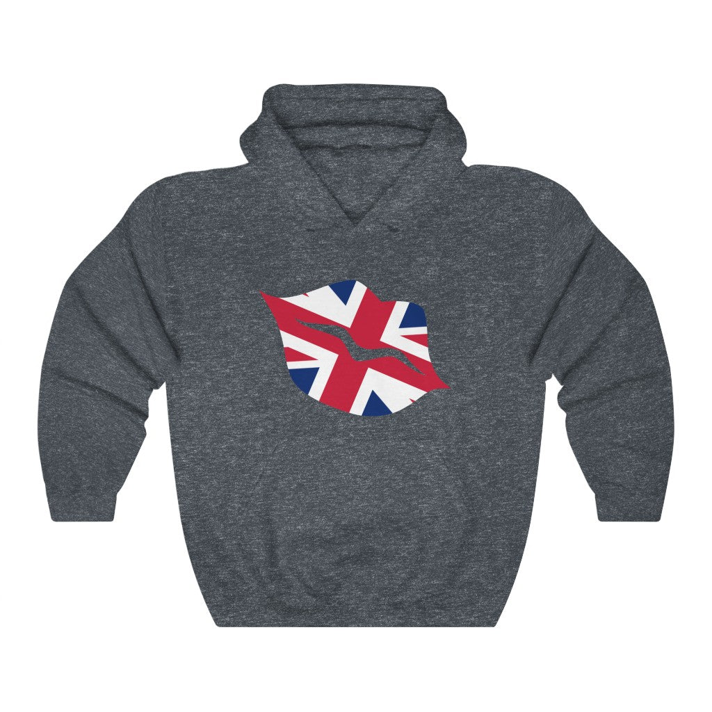 United Kingdom Lips Flag Hoodie Sweatshirt - Unisex