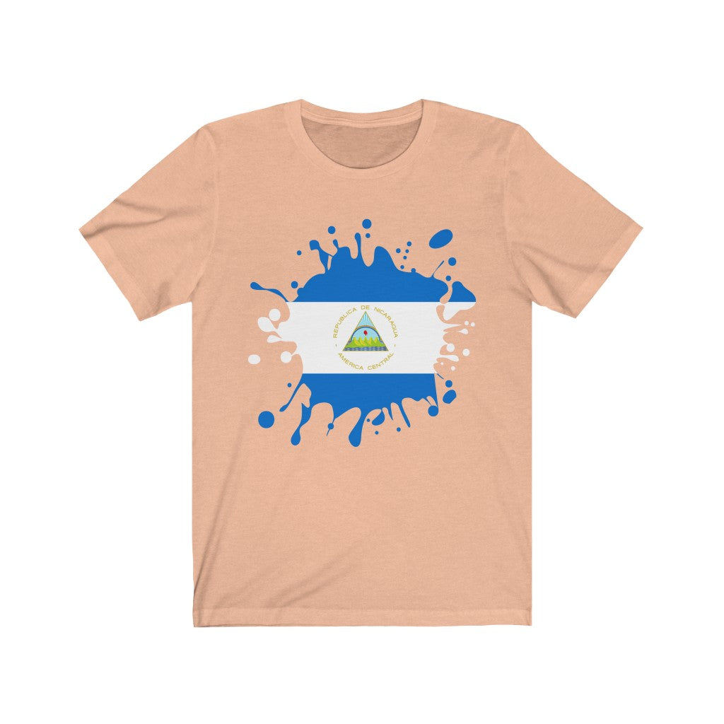 Nicaragua Splat Flag Premium Tee - Unisex