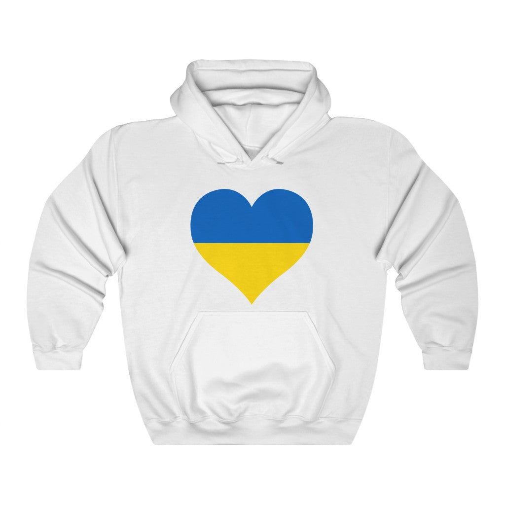 Ukraine Heart Flag Hoodie Sweatshirt - Unisex