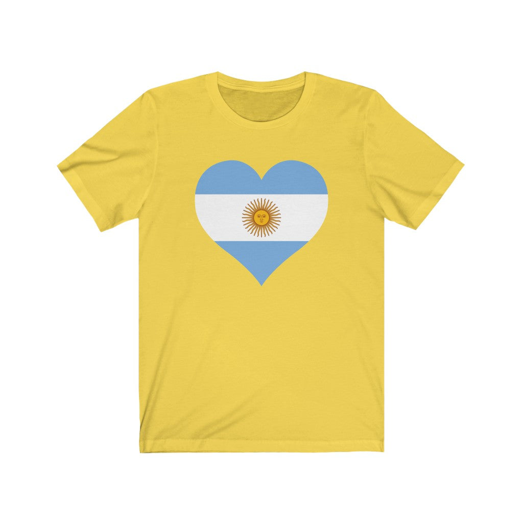 Argentina Heart Flag Premium Tee - Unisex
