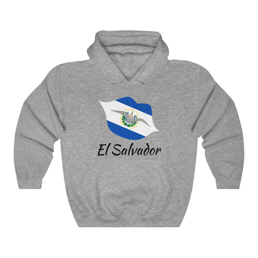 El Salvador Lips Flag Hoodie Sweatshirt 1 - Unisex