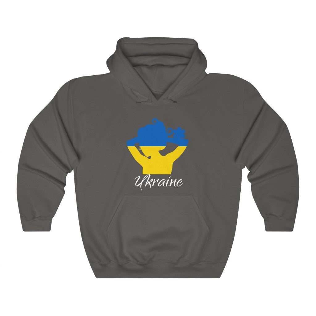 Ukraine Lady Flag Hoodie Sweatshirt 2 - Unisex