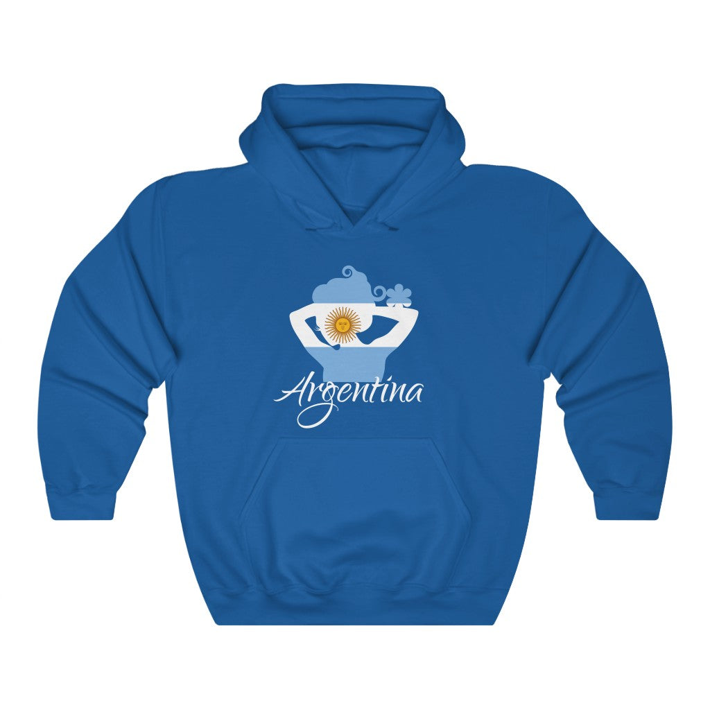 Argentina Lady Flag Hoodie Sweatshirt 2 - Unisex