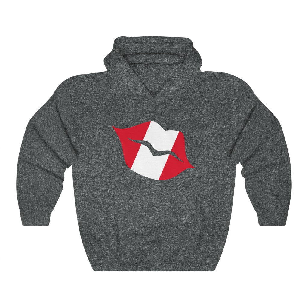 Peru Lips Flag Hoodie Sweatshirt - Unisex