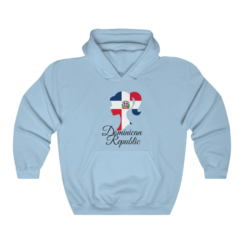 Dominican Republic Girl Flag Hoodie Sweatshirt 1 - Unisex