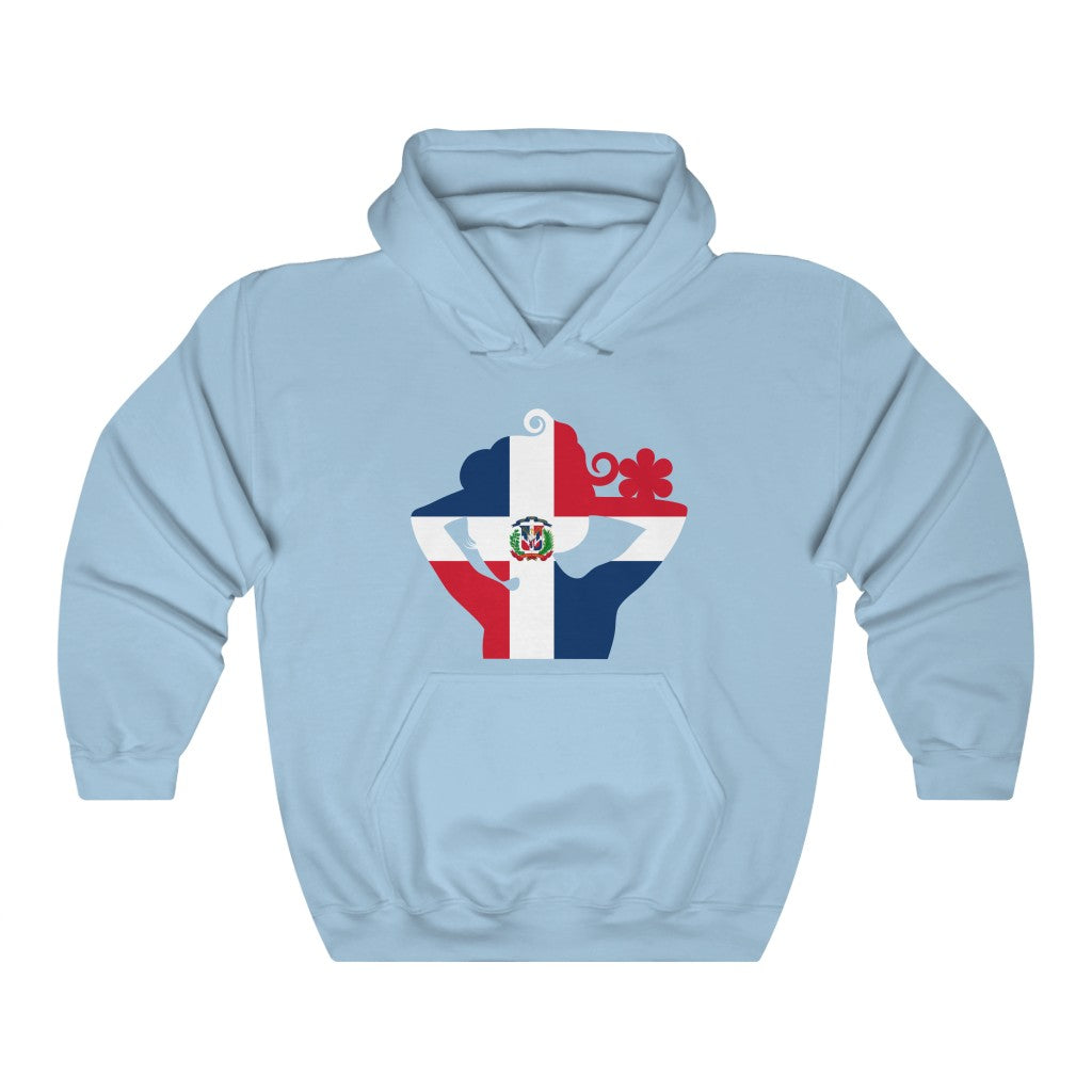 Dominican Republic Lady Flag Hoodie Sweatshirt - Unisex