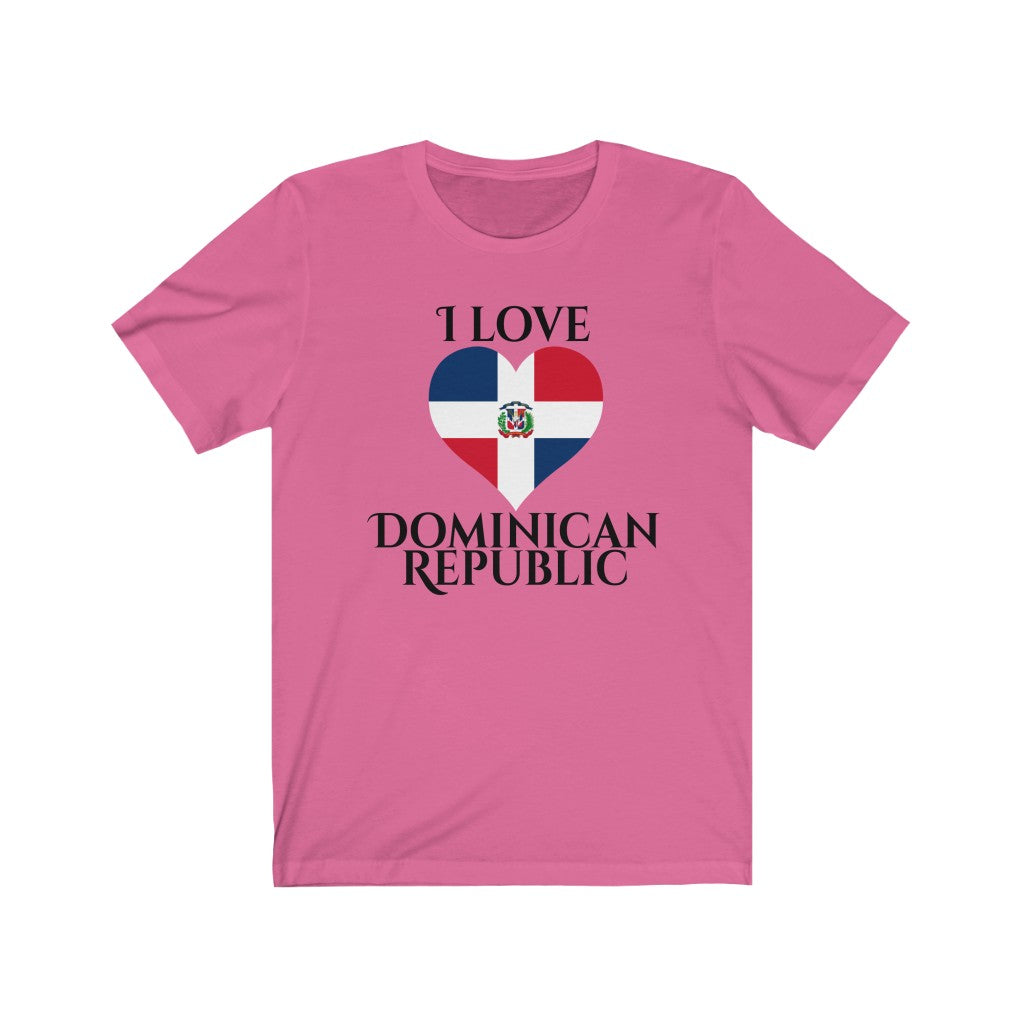 Dominican Republic Heart Flag Premium Tee 1 - Unisex
