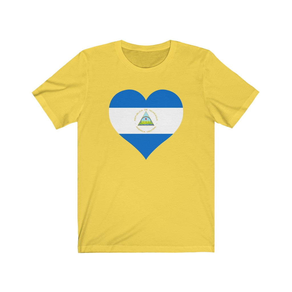 Nicaragua Heart Flag Premium Tee - Unisex