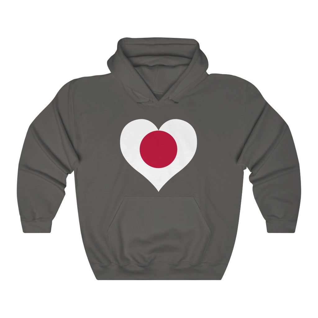 Japan Heart Flag Hoodie Sweatshirt - Unisex