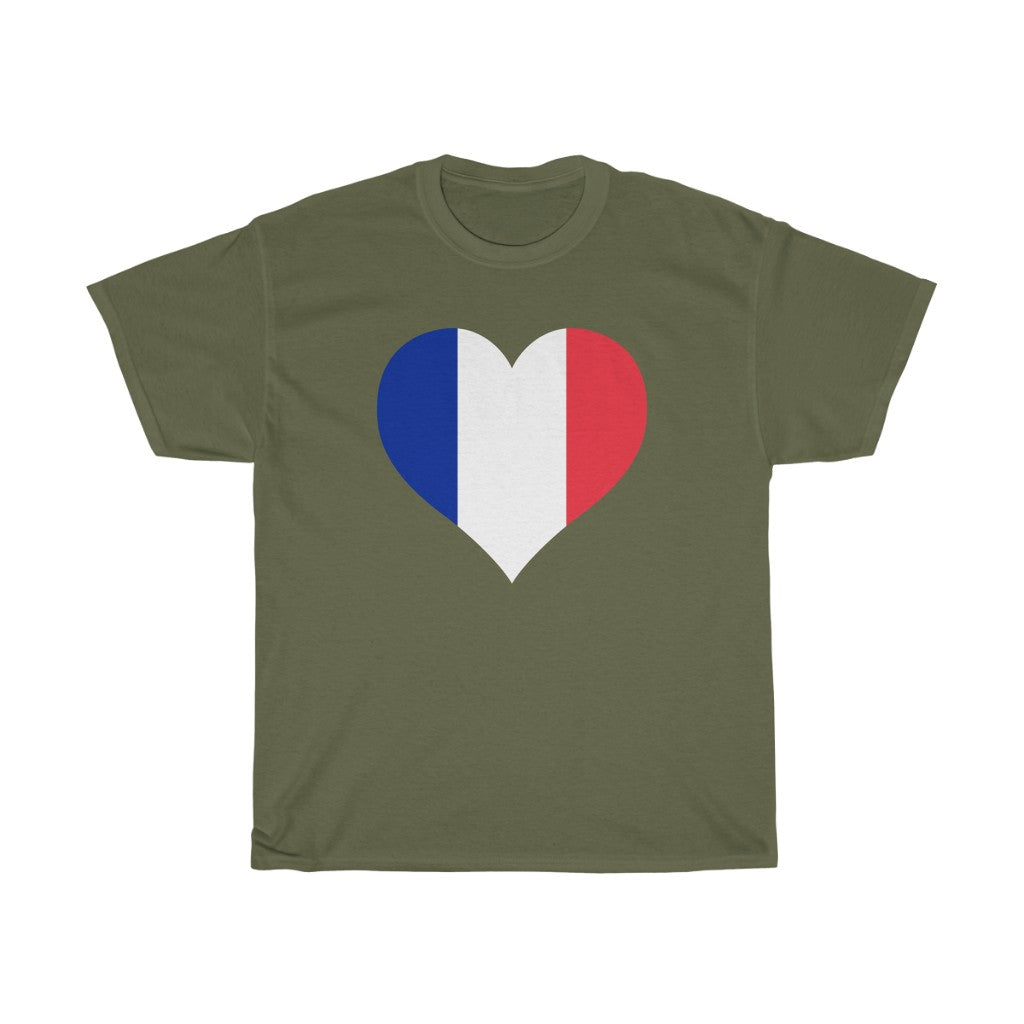 France Heart Flag Standard Tee - Unisex