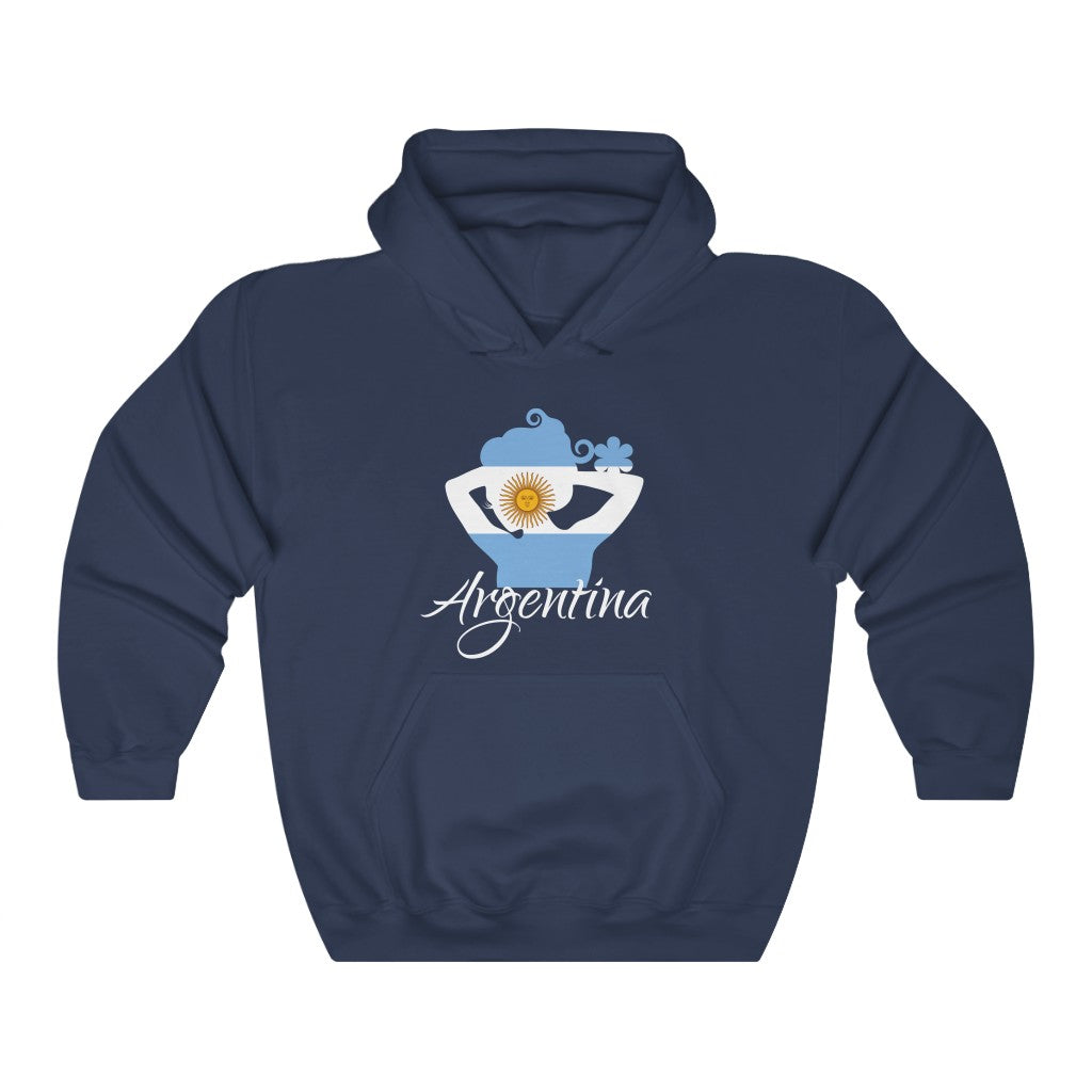 Argentina Lady Flag Hoodie Sweatshirt 2 - Unisex