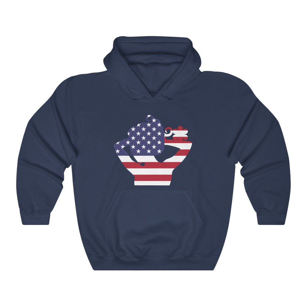 United States of America Lady Flag Hoodie Sweatshirt - Unisex
