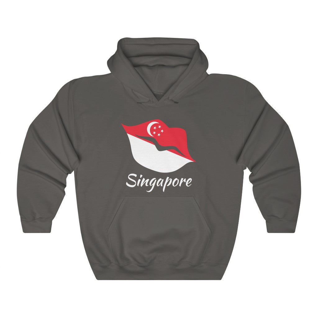 Singapore Lips Flag Hoodie Sweatshirt 2 - Unisex