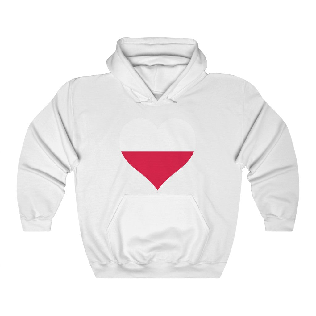 Poland Heart Flag Hoodie Sweatshirt - Unisex