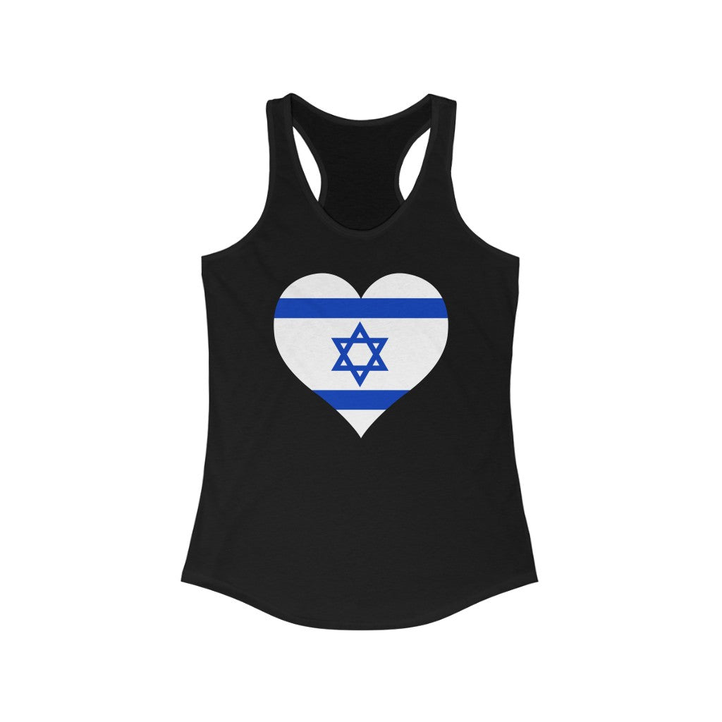 Israel Heart Flag Tank - Women
