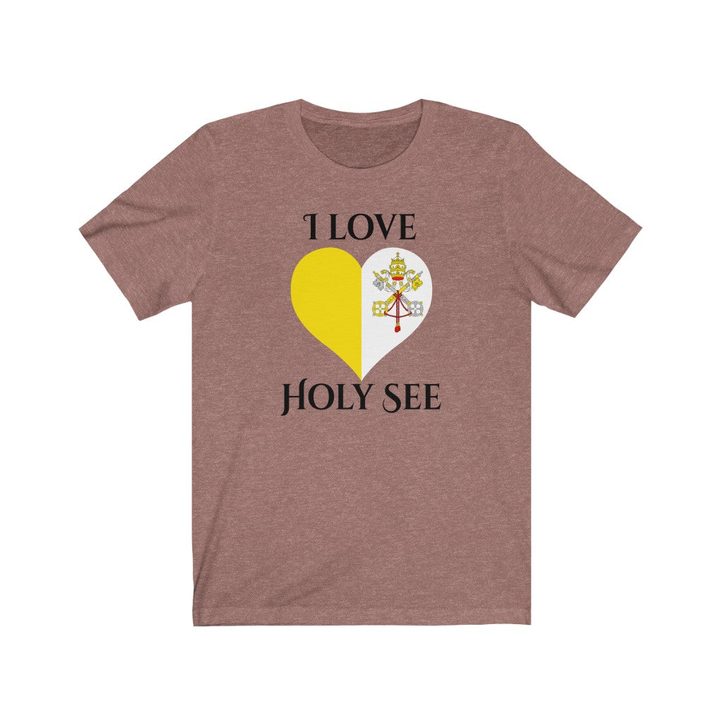 Holy See Heart Flag Premium Tee 1 - Unisex