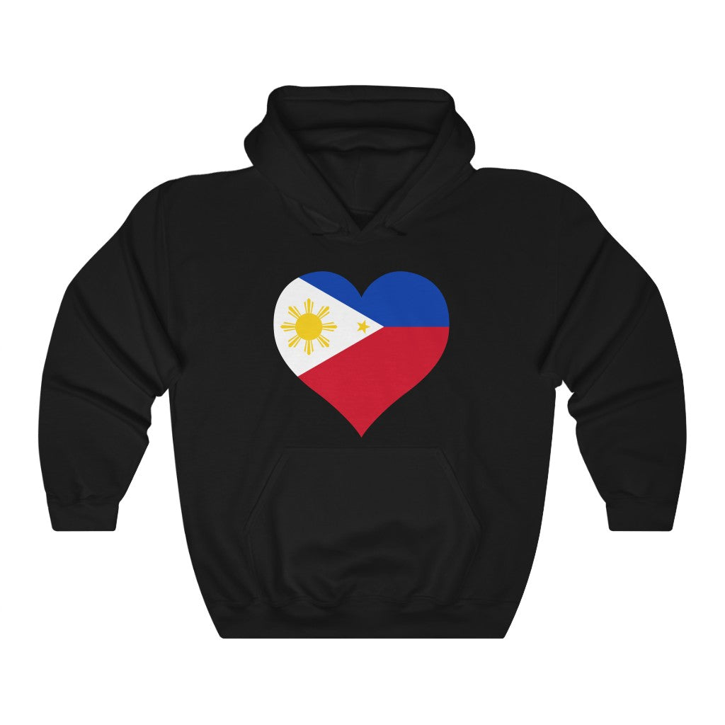 Philippines Heart Flag Hoodie Sweatshirt - Unisex