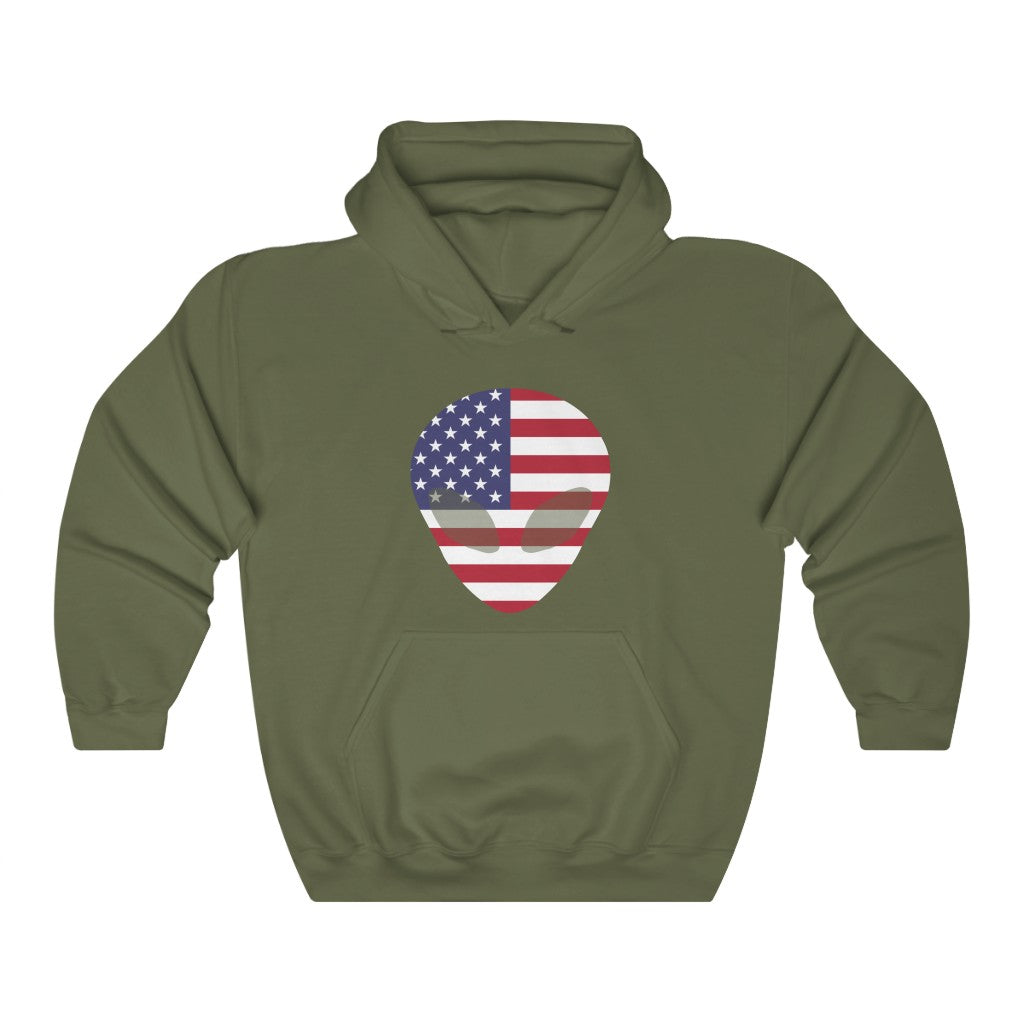 United States Alien Flag Hoodie Sweatshirt - Unisex