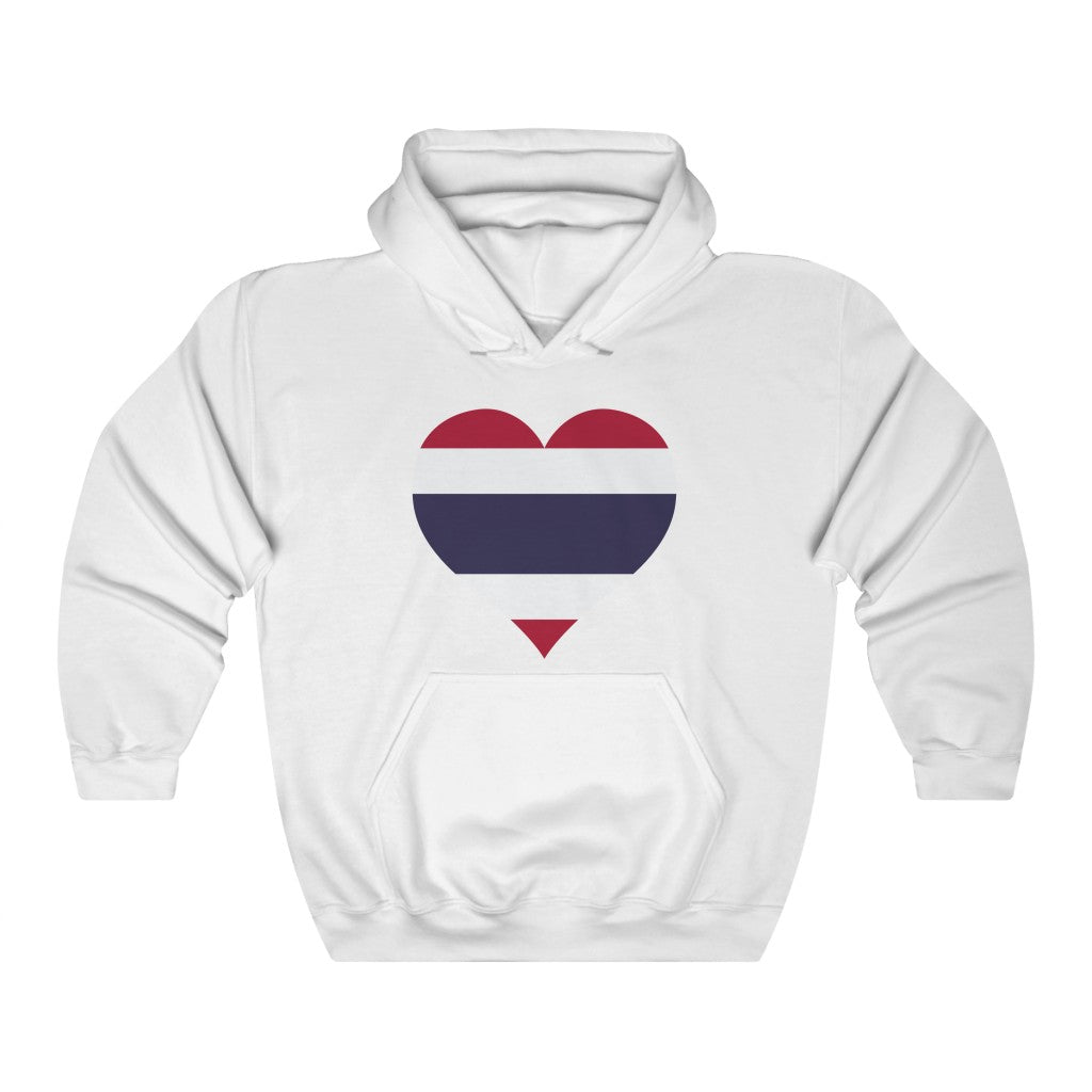 Thailand Heart Flag Hoodie Sweatshirt - Unisex