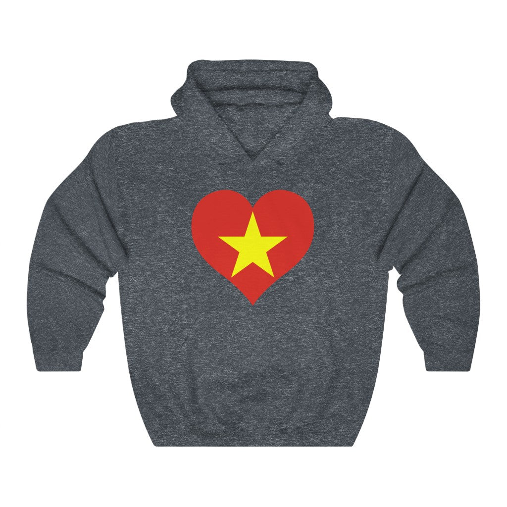 Vietnam Heart Flag Hoodie Sweatshirt - Unisex