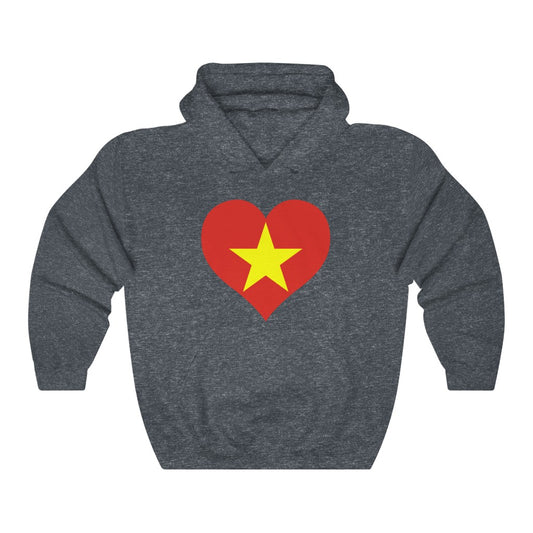 Vietnam Heart Flag Hoodie Sweatshirt - Unisex
