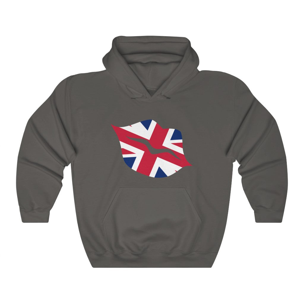 United Kingdom Lips Flag Hoodie Sweatshirt - Unisex