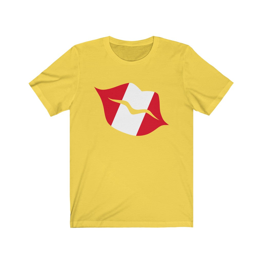 Peru Lips Flag Premium Tee - Unisex
