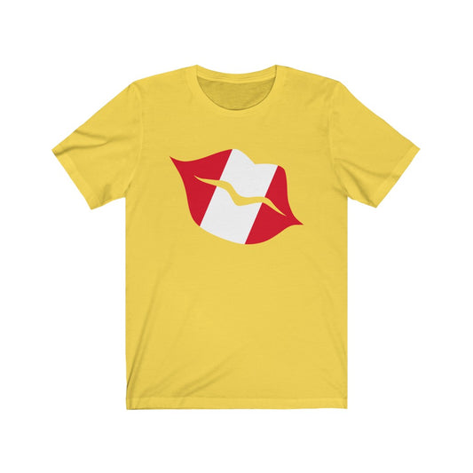 Peru Lips Flag Premium Tee - Unisex