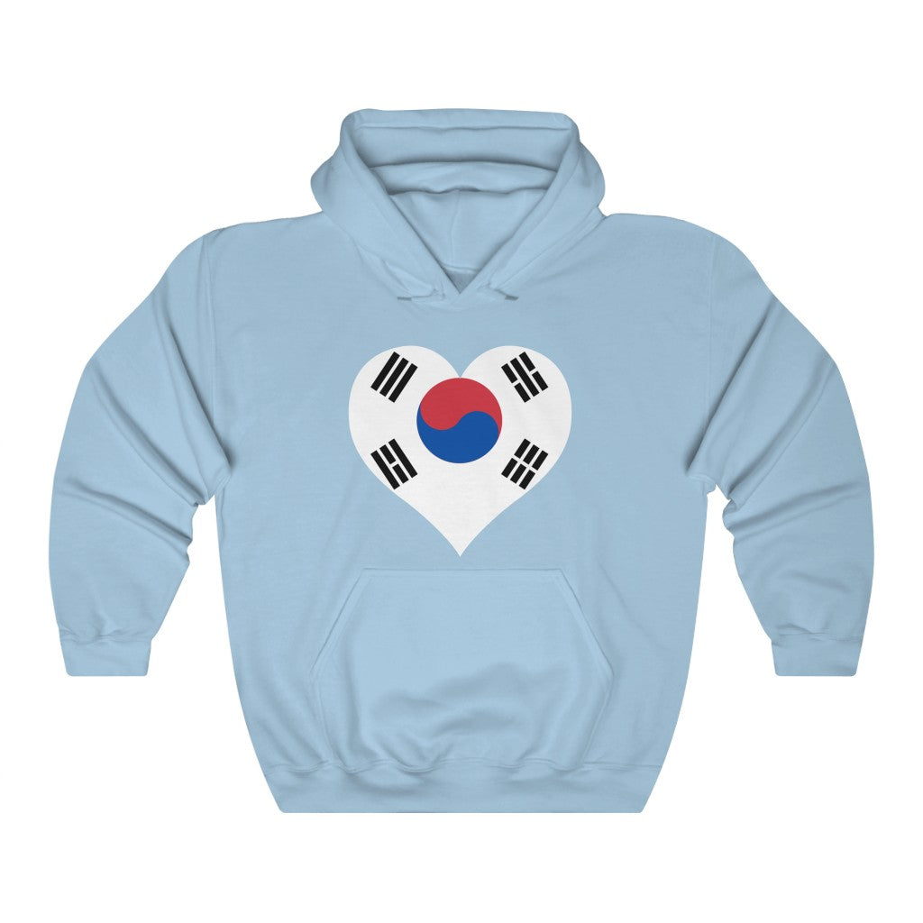 South Korea Heart Flag Hoodie Sweatshirt - Unisex