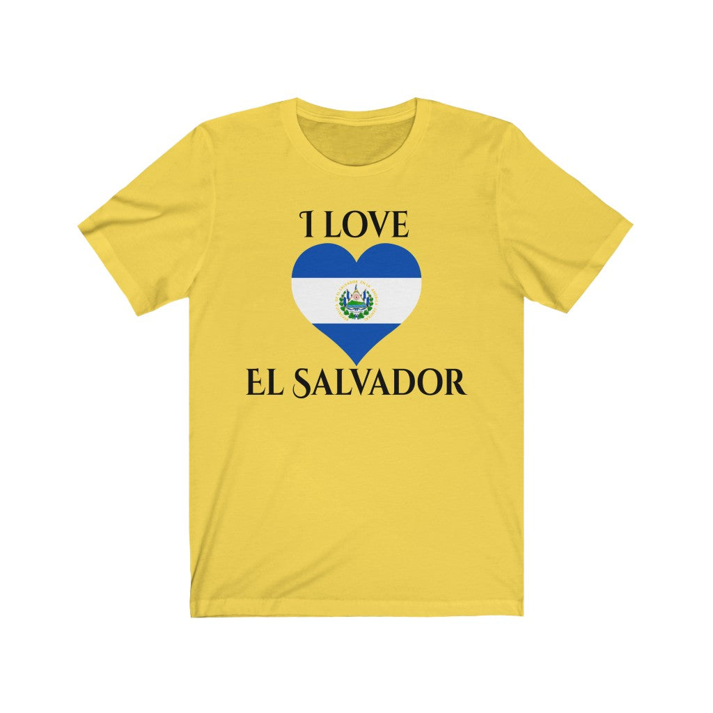 El Salvador Heart Flag Premium Tee 1 - Unisex
