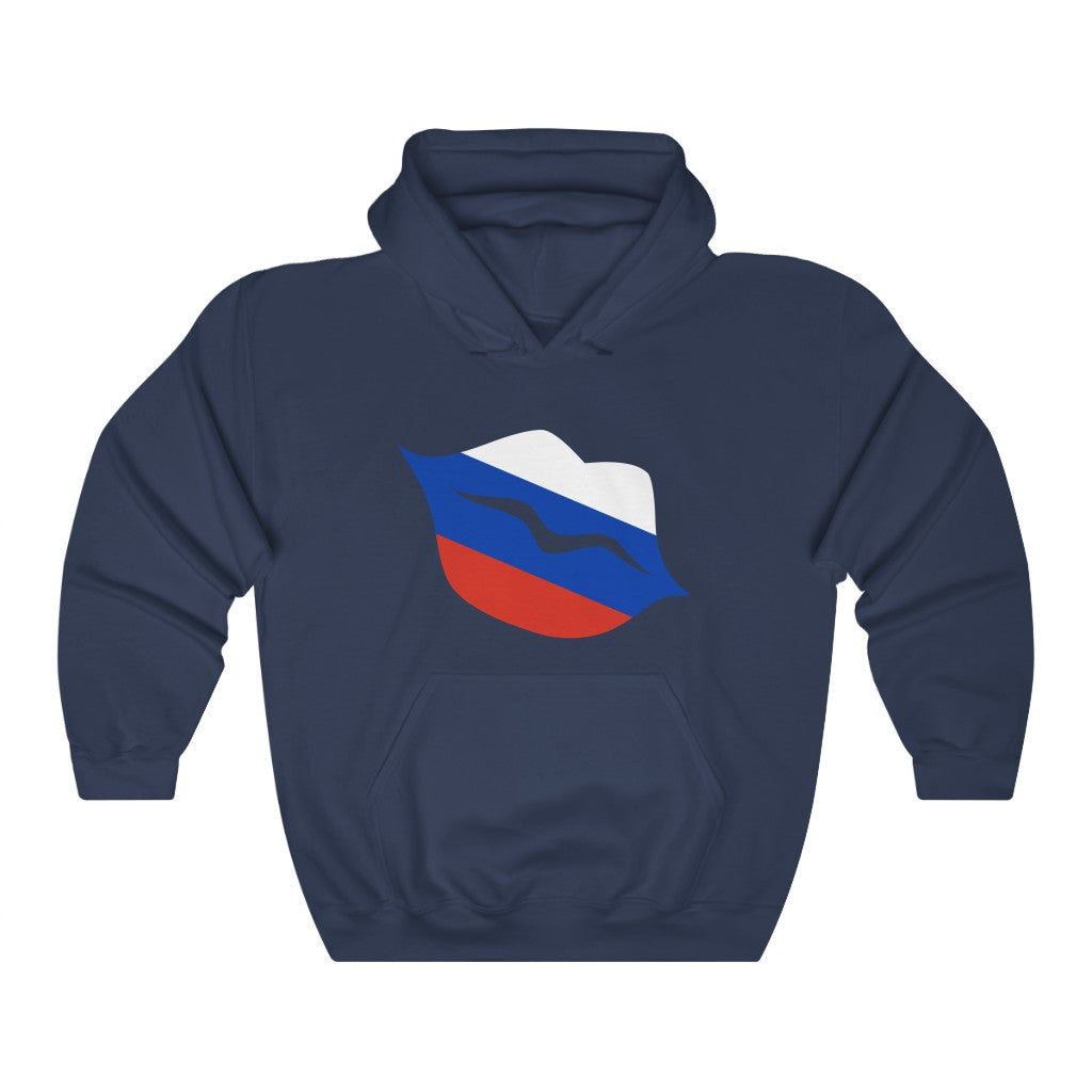 Russia Lips Flag Hoodie Sweatshirt - Unisex