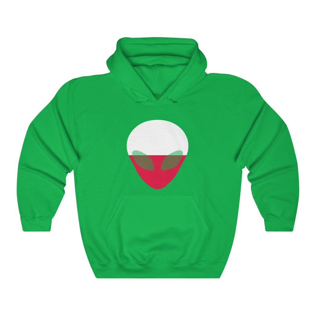 Poland Alien Flag Hoodie Sweatshirt - Unisex
