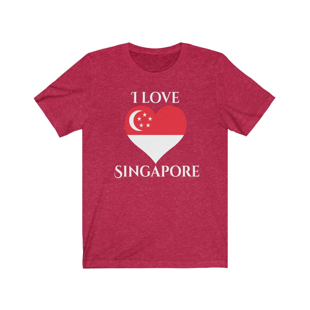 Singapore Heart Flag Premium Tee 2 - Unisex