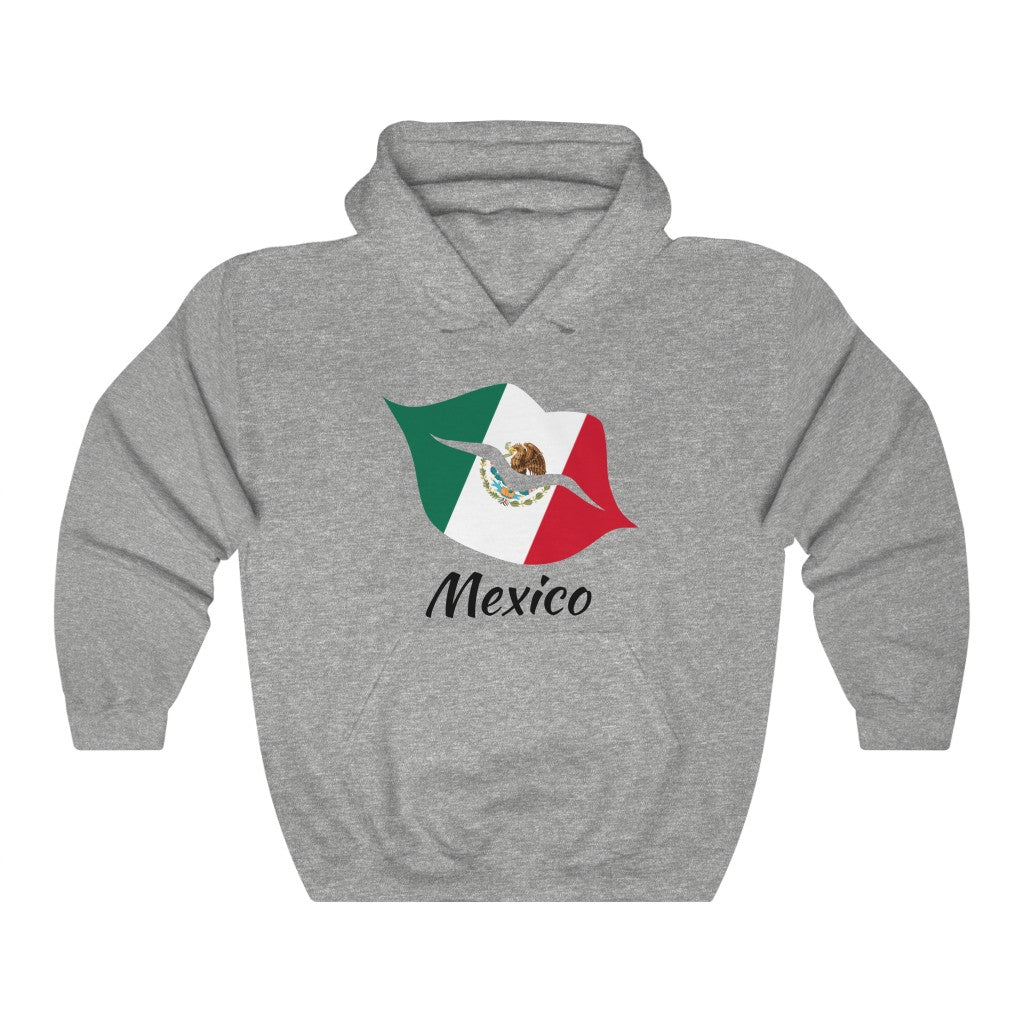 Mexico Lips Flag Hoodie Sweatshirt 1 - Unisex