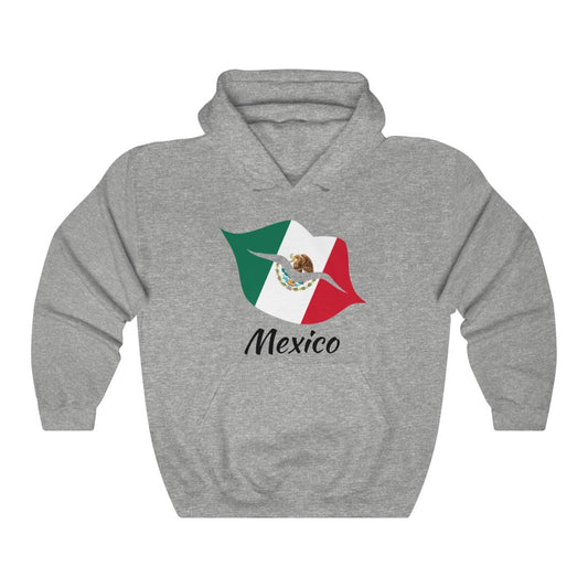 Mexico Lips Flag Hoodie Sweatshirt 1 - Unisex