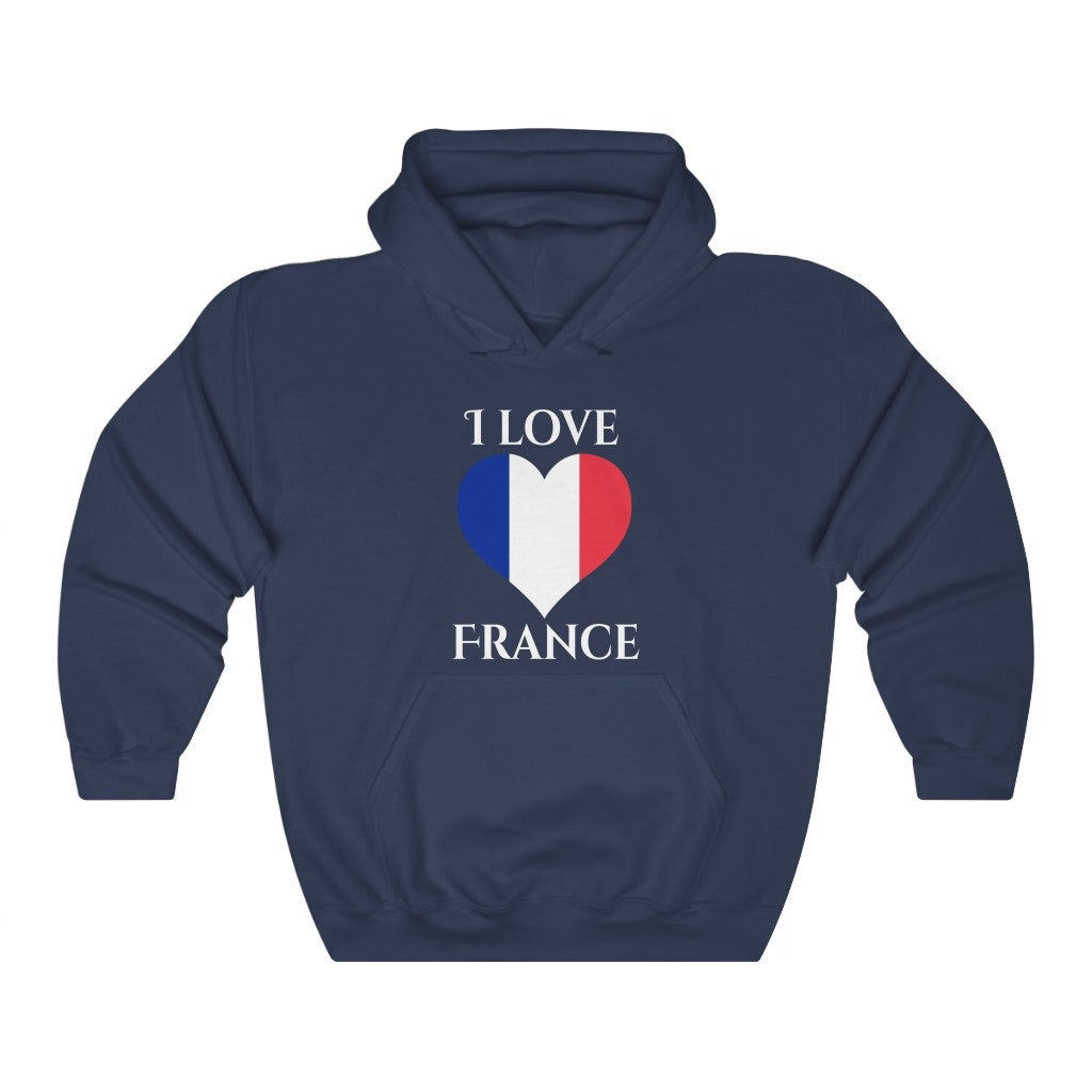 France Heart Flag Hoodie Sweatshirt 2 - Unisex