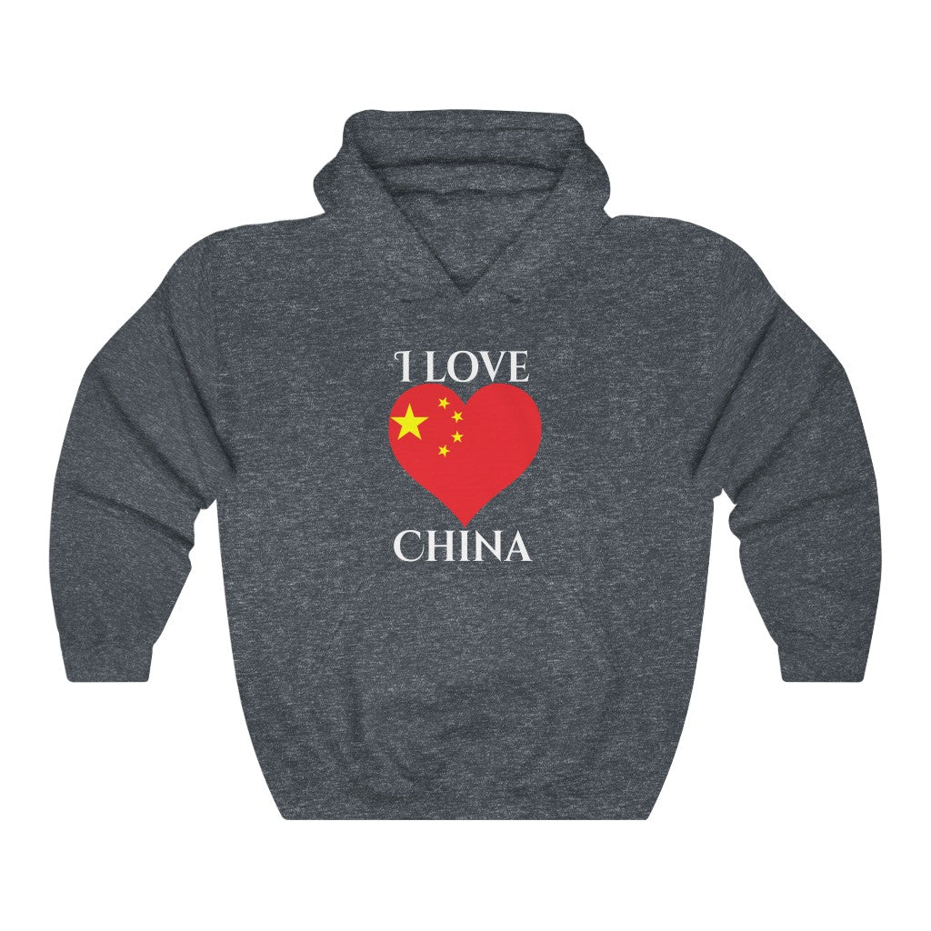 China Heart Flag Hoodie Sweatshirt 2 - Unisex