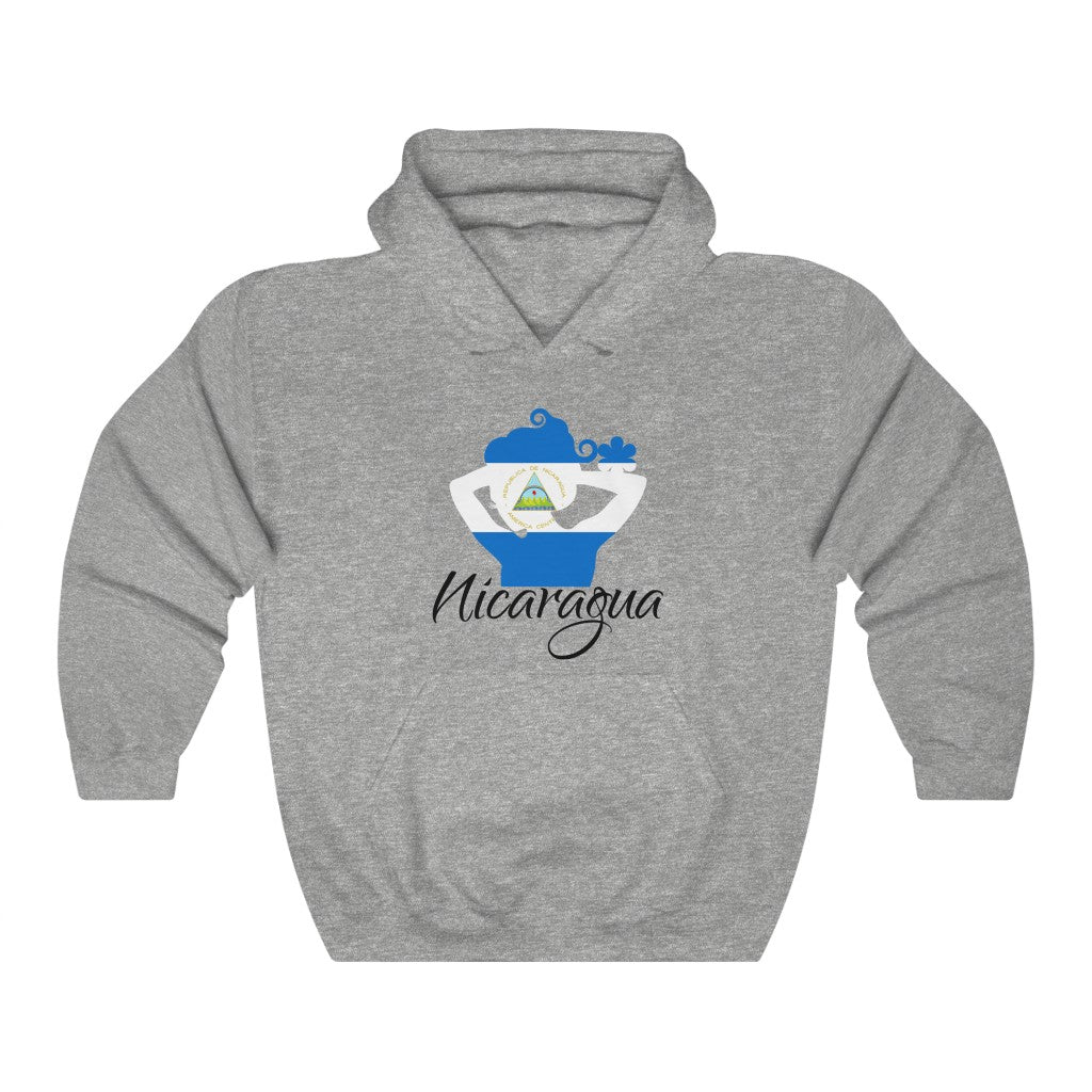 Nicaragua Lady Flag Hoodie Sweatshirt 1 - Unisex